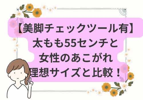 太ももが55センチと理想サイズと比較してみた！